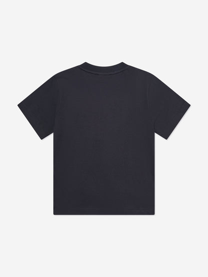 Emporio Armani 男童徽标 T 恤（海军蓝）