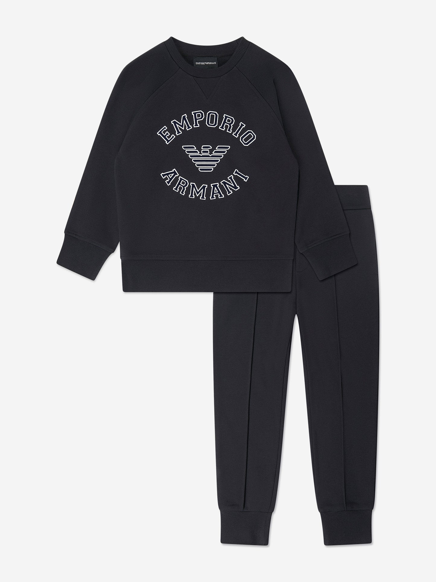 Emporio Armani 男童海军蓝徽标运动服