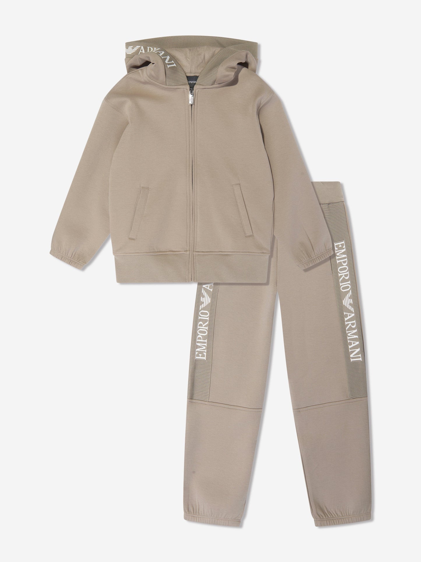 Emporio Armani 男童米色徽标运动服