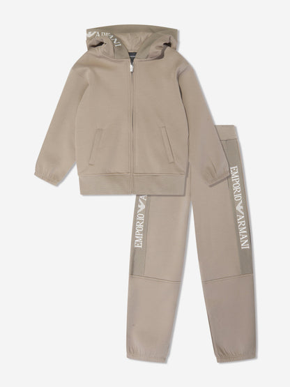 Emporio Armani 男童米色徽标运动服