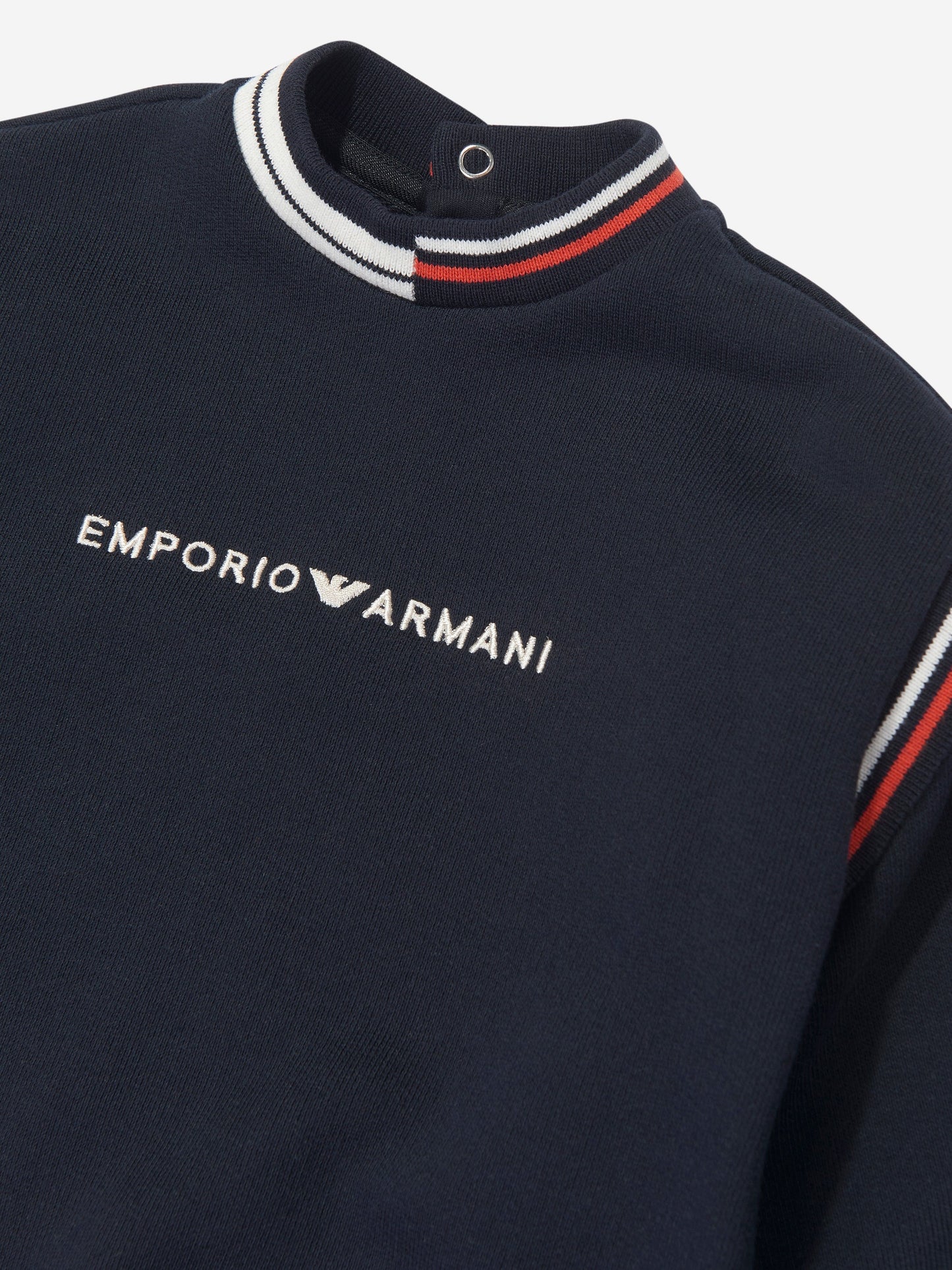 Emporio Armani 男婴徽标运动衫（海军蓝）