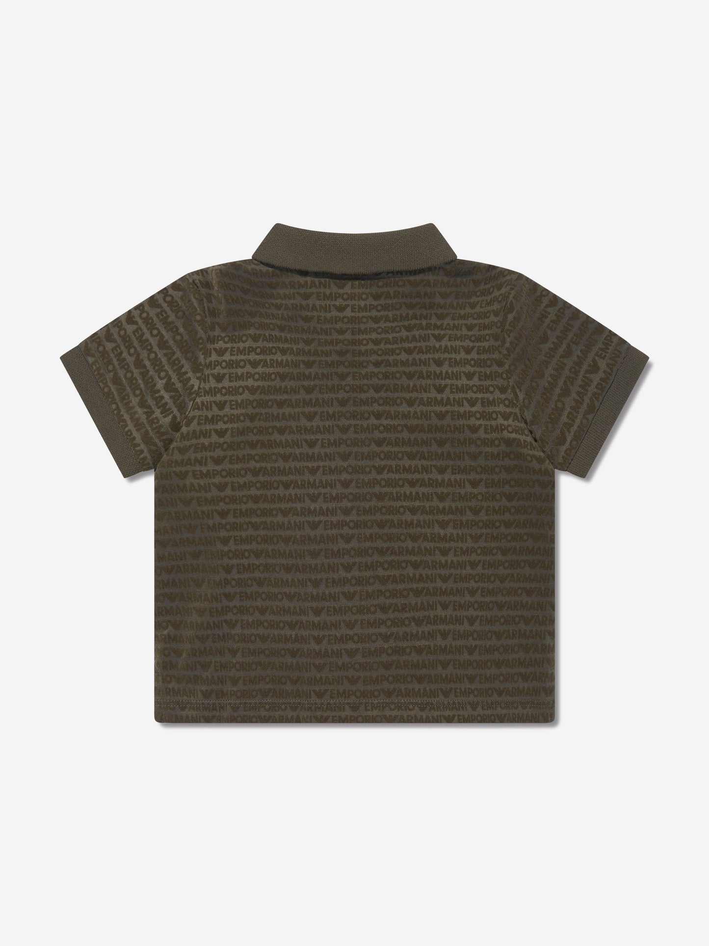 Emporio Armani 男婴绿色徽标 Polo 衫
