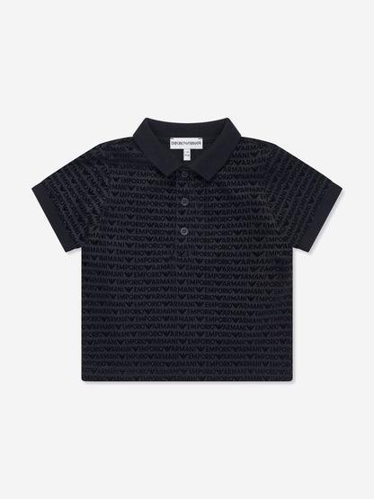 海军蓝男婴徽标 Polo 衫