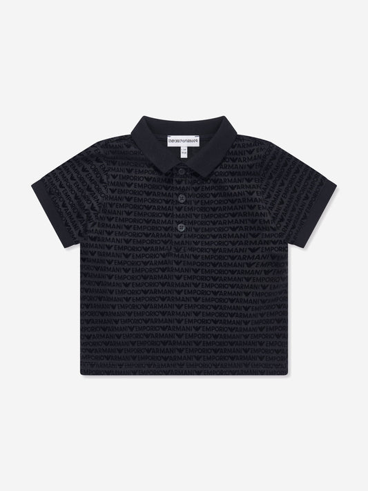 海军蓝男婴徽标 Polo 衫
