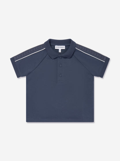 男婴蓝色品牌 Polo 衫