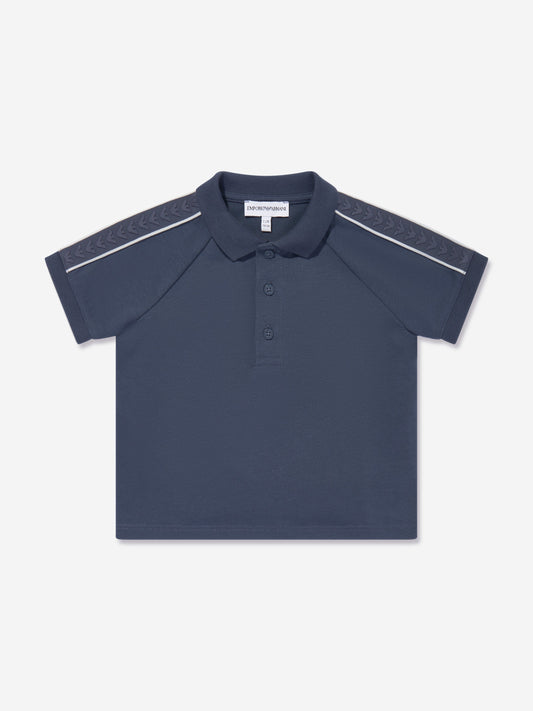 男婴蓝色品牌 Polo 衫