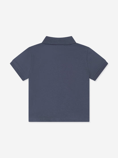 Emporio Armani 男婴蓝色徽标 Polo 衫