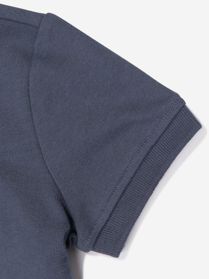 Emporio Armani 男婴蓝色徽标 Polo 衫