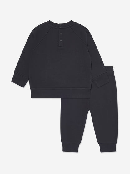 Emporio Armani 男婴徽标运动服（海军蓝）