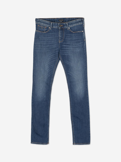 Emporio Armani 男童蓝色紧身牛仔裤