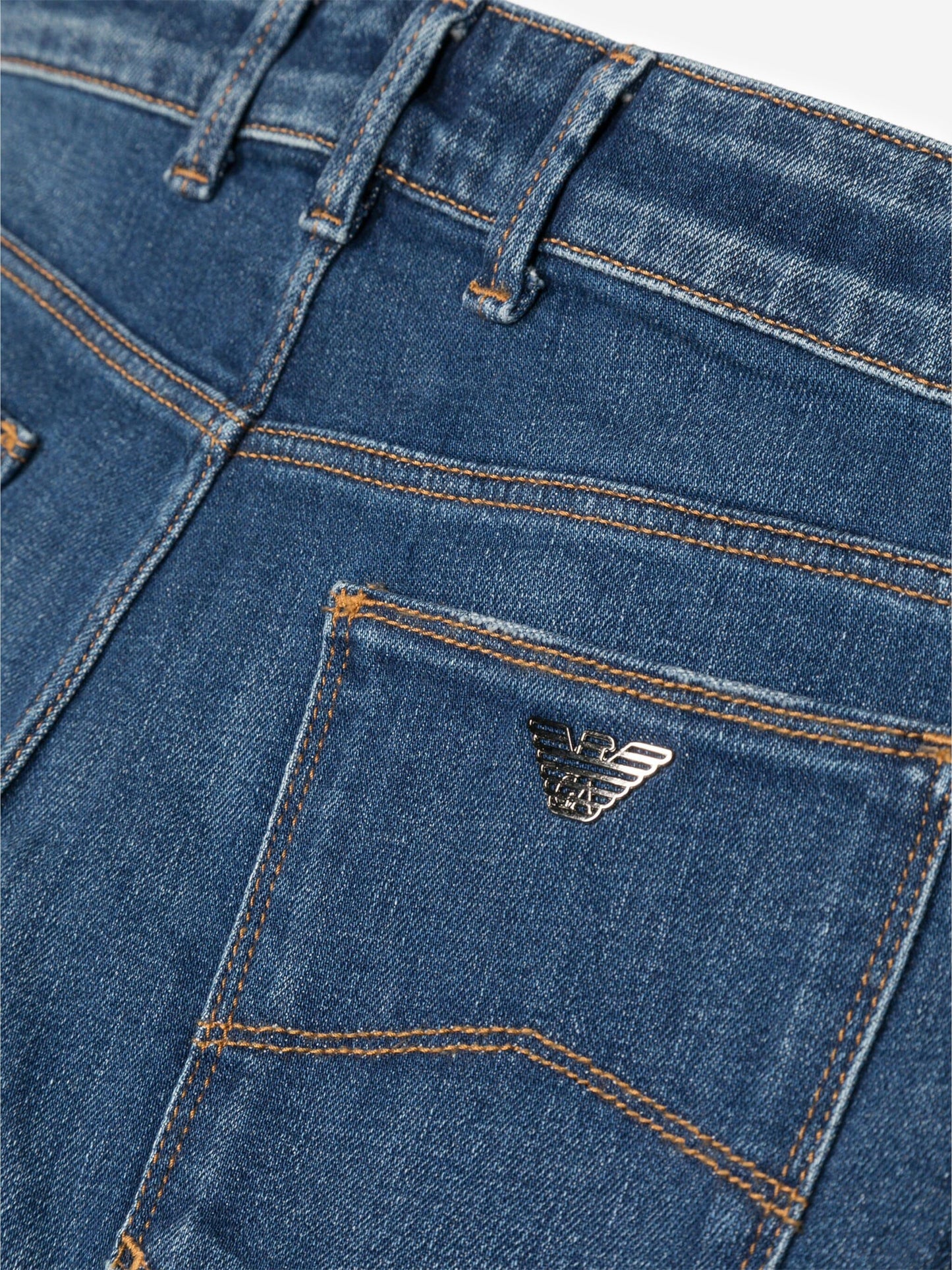 Emporio Armani 男童蓝色紧身牛仔裤