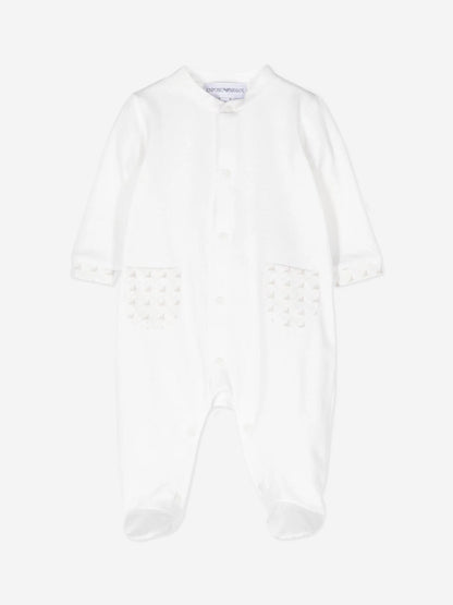Emporio Armani Baby Logo 婴儿连体衣礼品套装（白色）