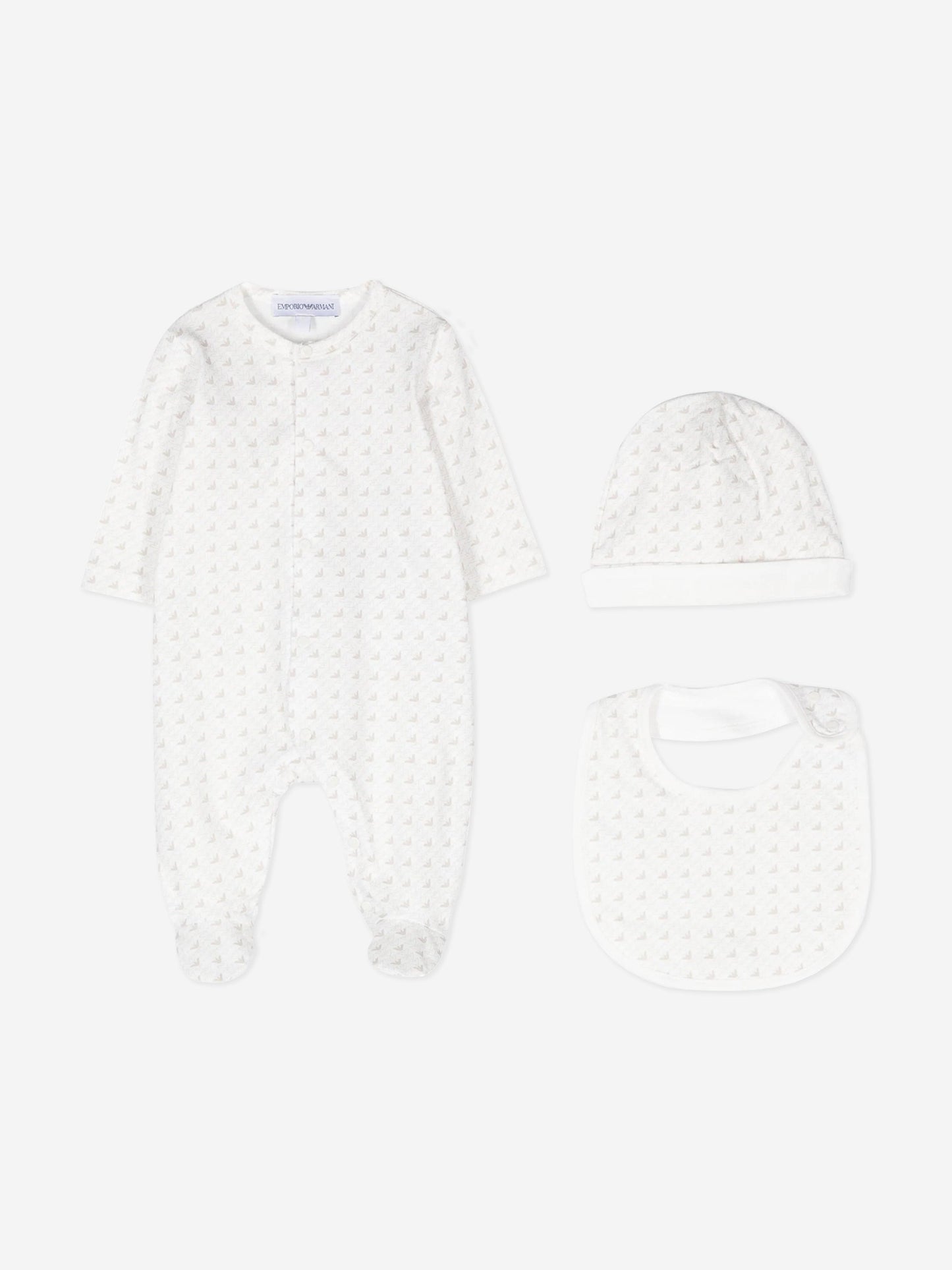 Emporio Armani Baby Logo 婴儿连体衣礼品套装（米色）