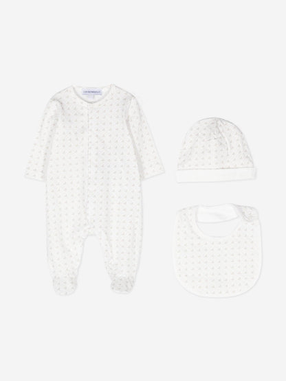 Emporio Armani Baby Logo 婴儿连体衣礼品套装（米色）