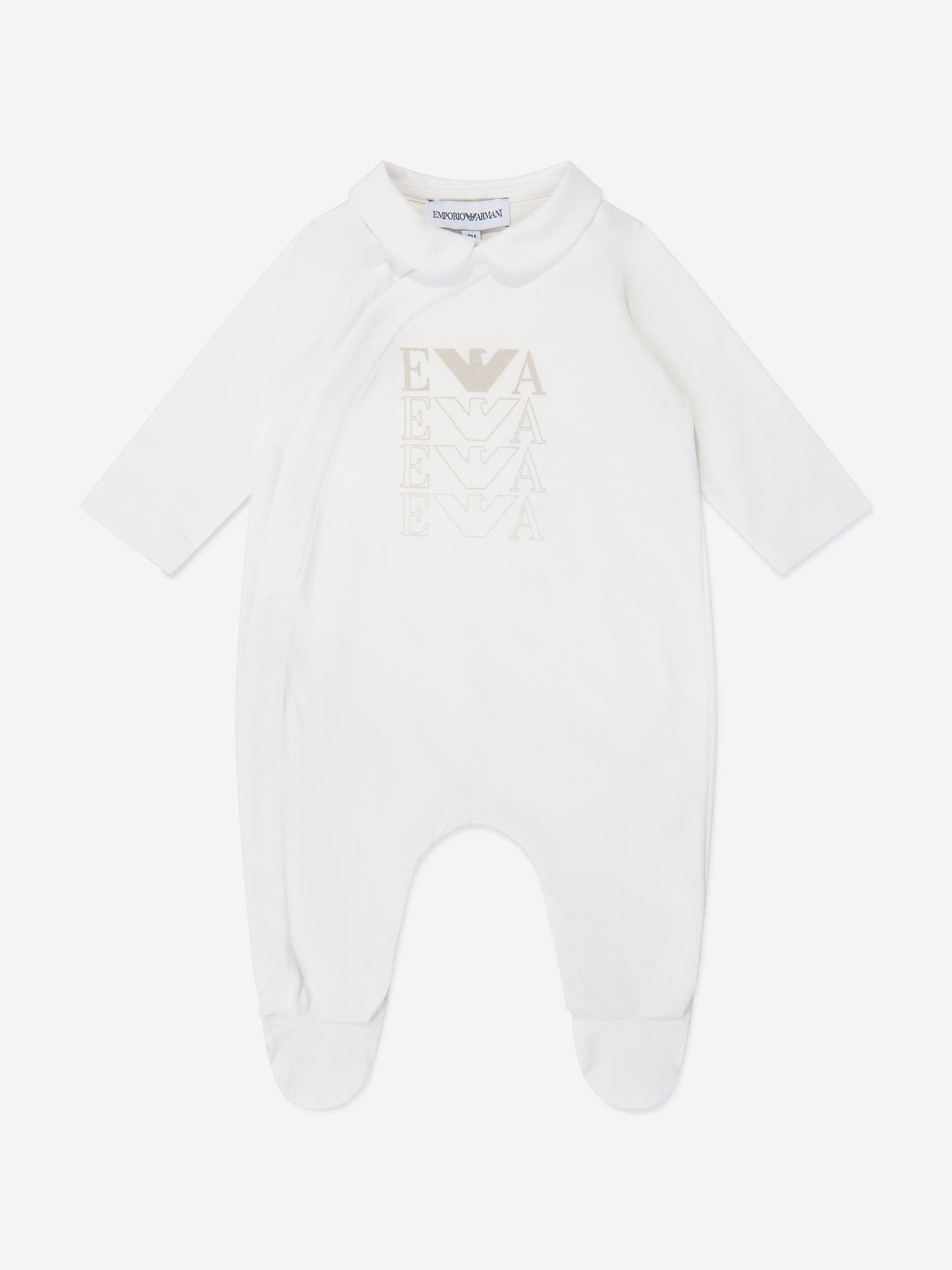 Emporio Armani Baby Logo 婴儿连体衣（白色）