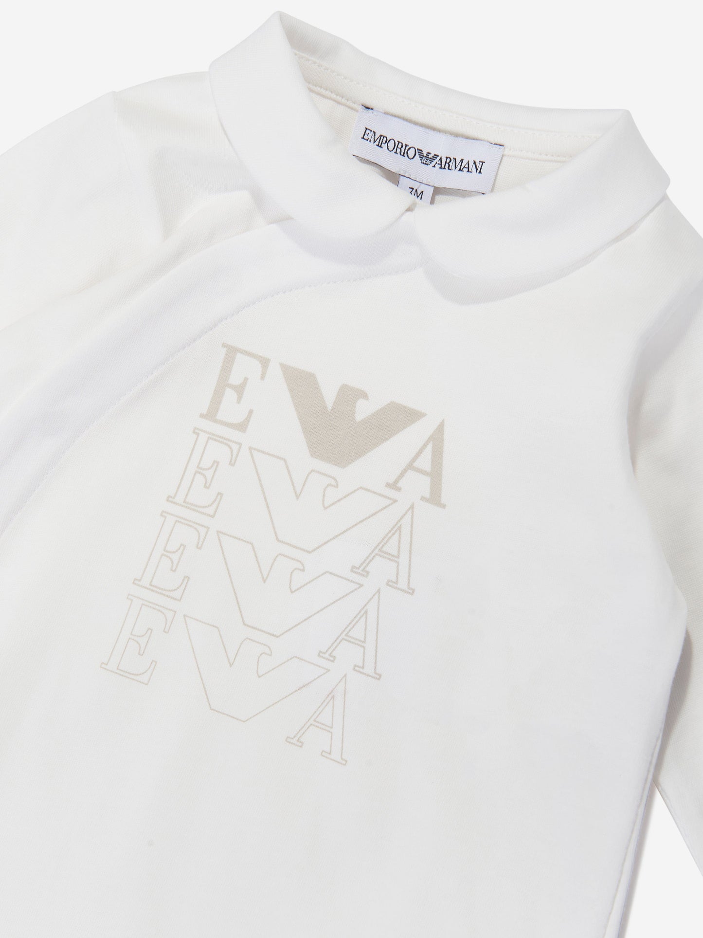 Emporio Armani Baby Logo 婴儿连体衣（白色）