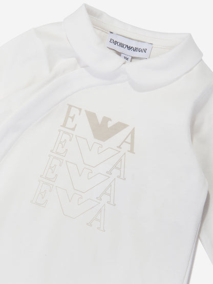 Emporio Armani Baby Logo 婴儿连体衣（白色）