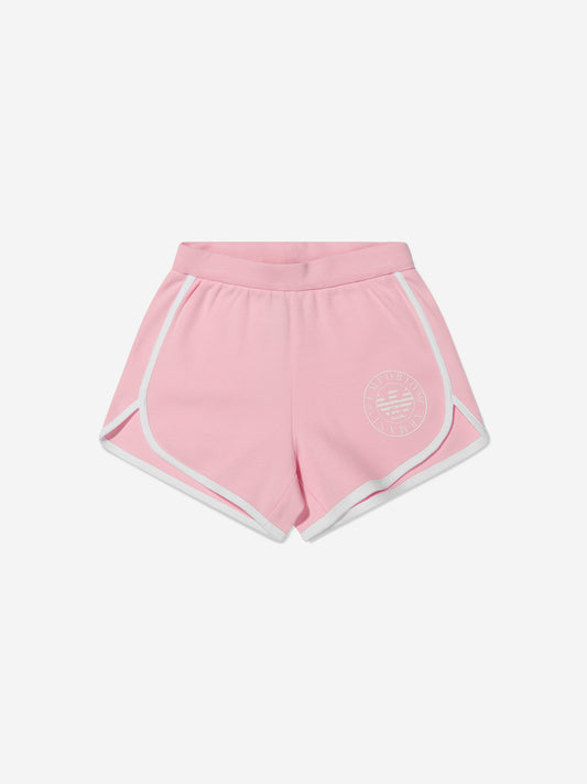 Emporio Armani 女童棉质徽标印花短裤