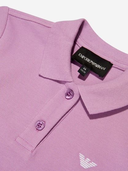 Emporio Armani 女童粉色褶皱连衣裙