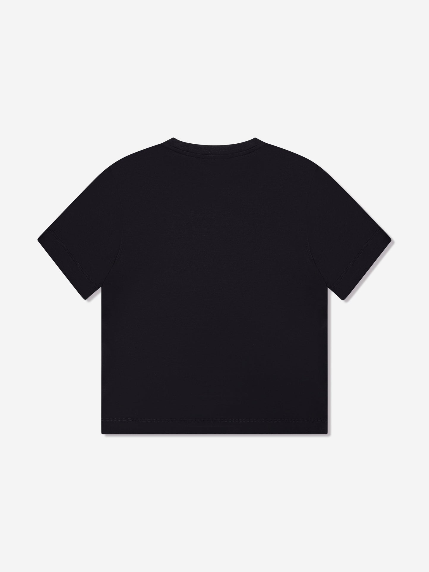 Emporio Armani 男童海军蓝徽标 T 恤