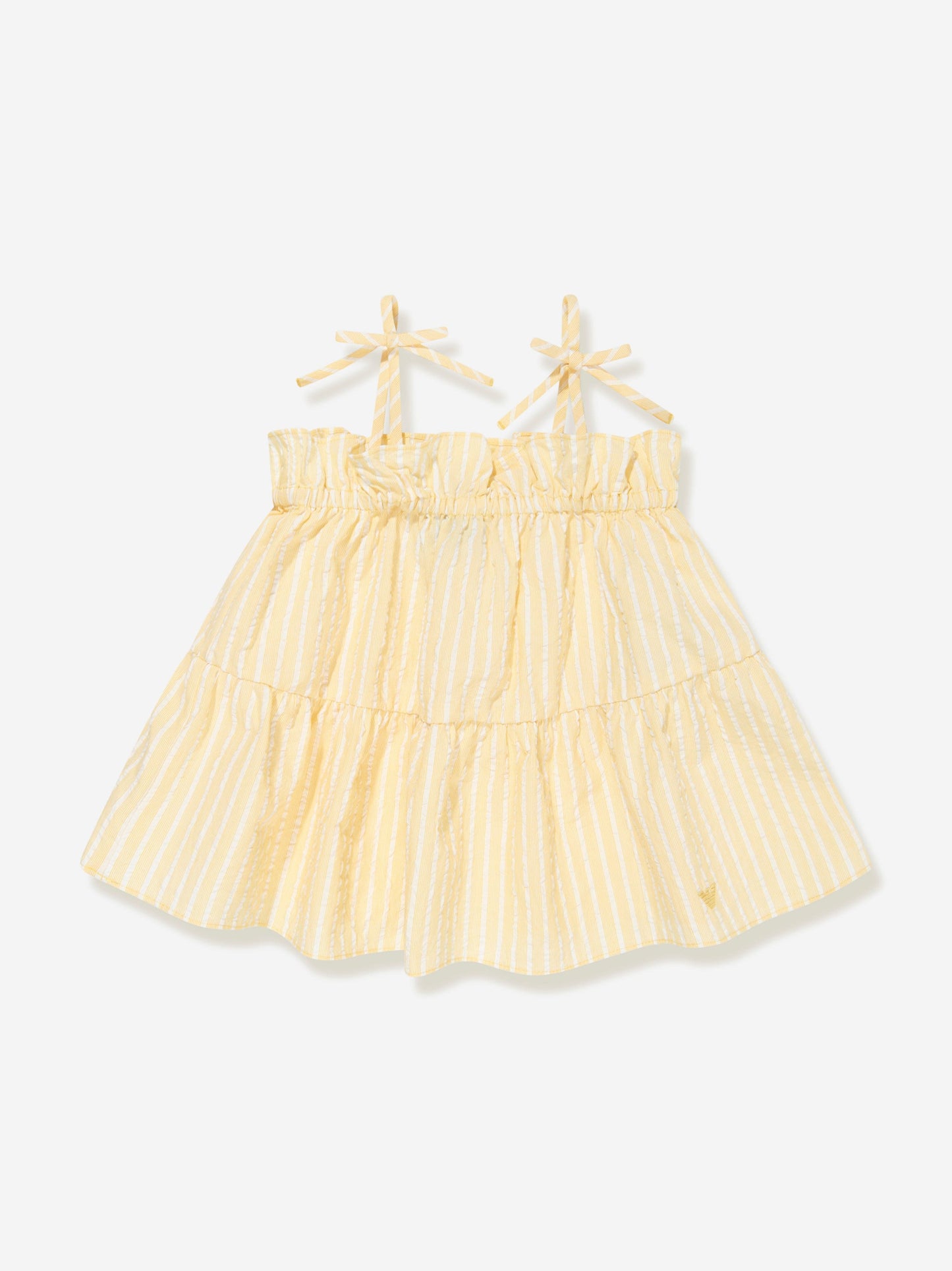 Emporio Armani 女童条纹防晒上衣（黄色）