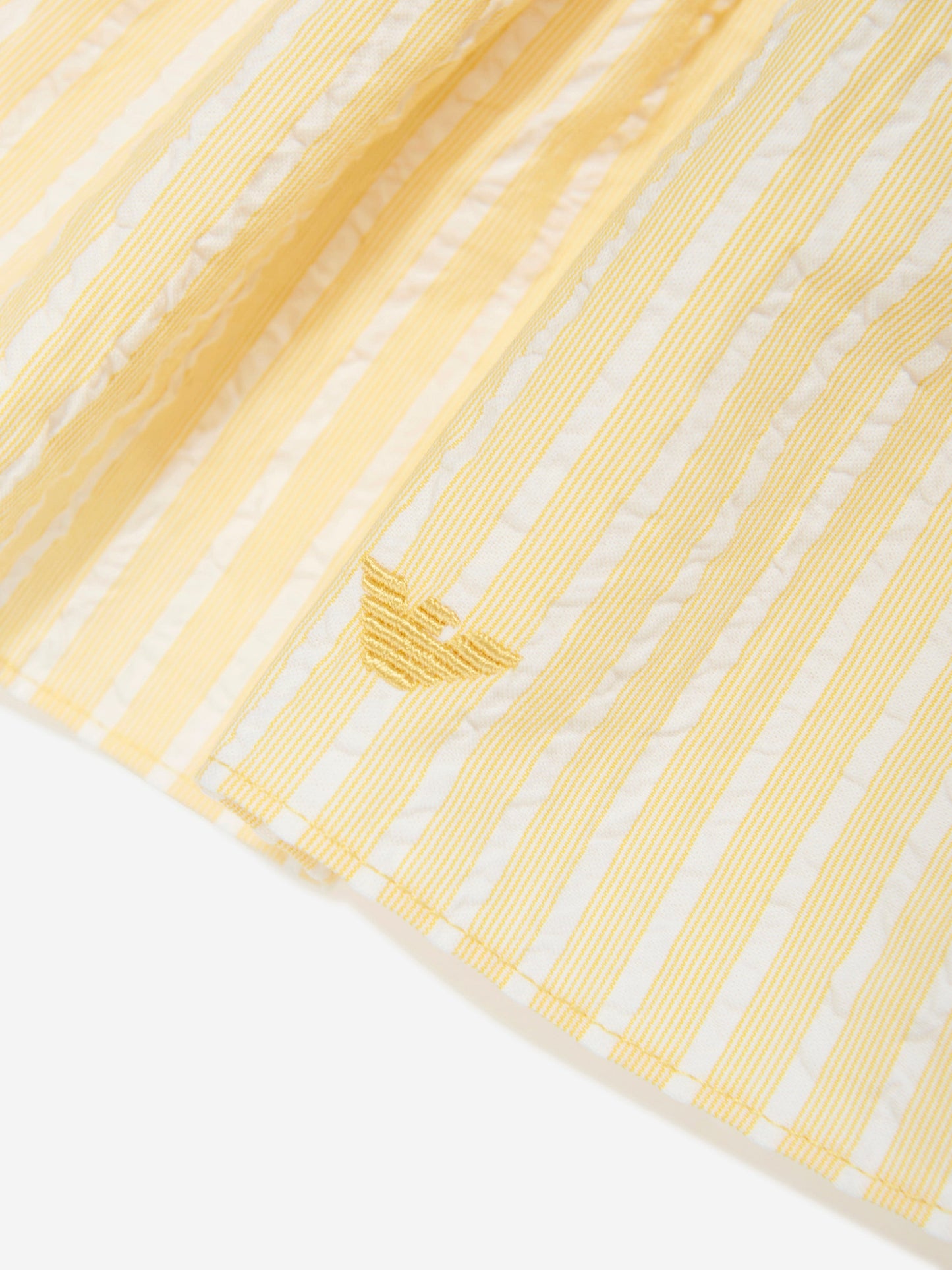 Emporio Armani 女童条纹防晒上衣（黄色）
