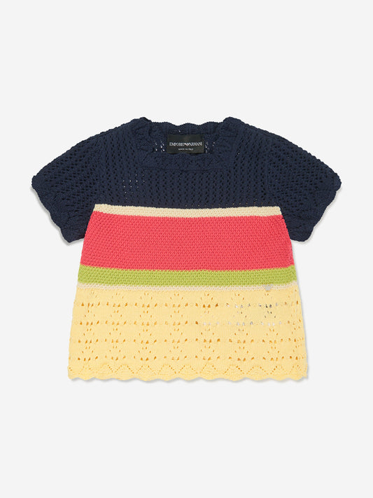 Emporio Armani 女童钩针编织 T 恤（多色）