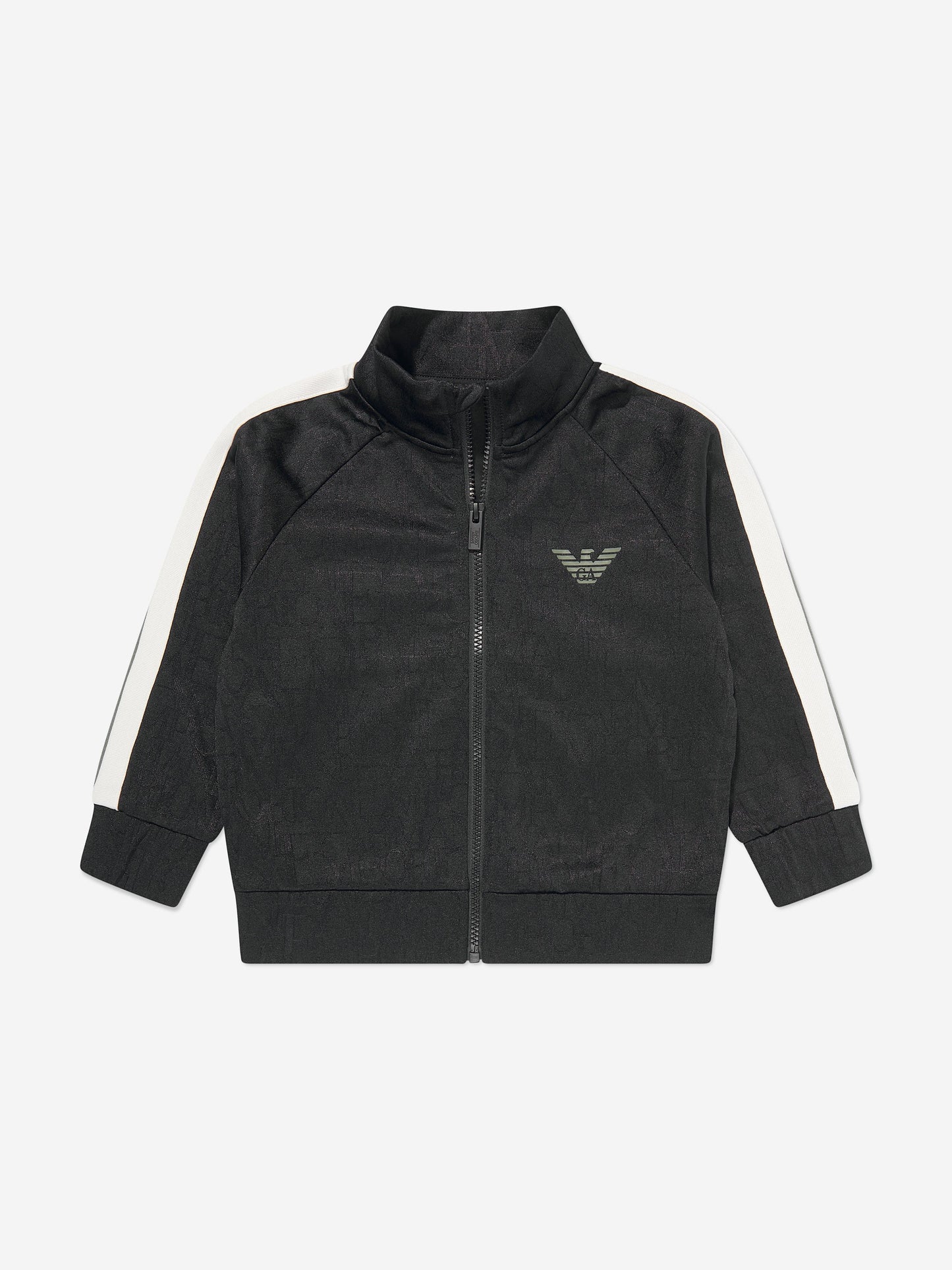 Emporio Armani 男童海军蓝徽标运动夹克