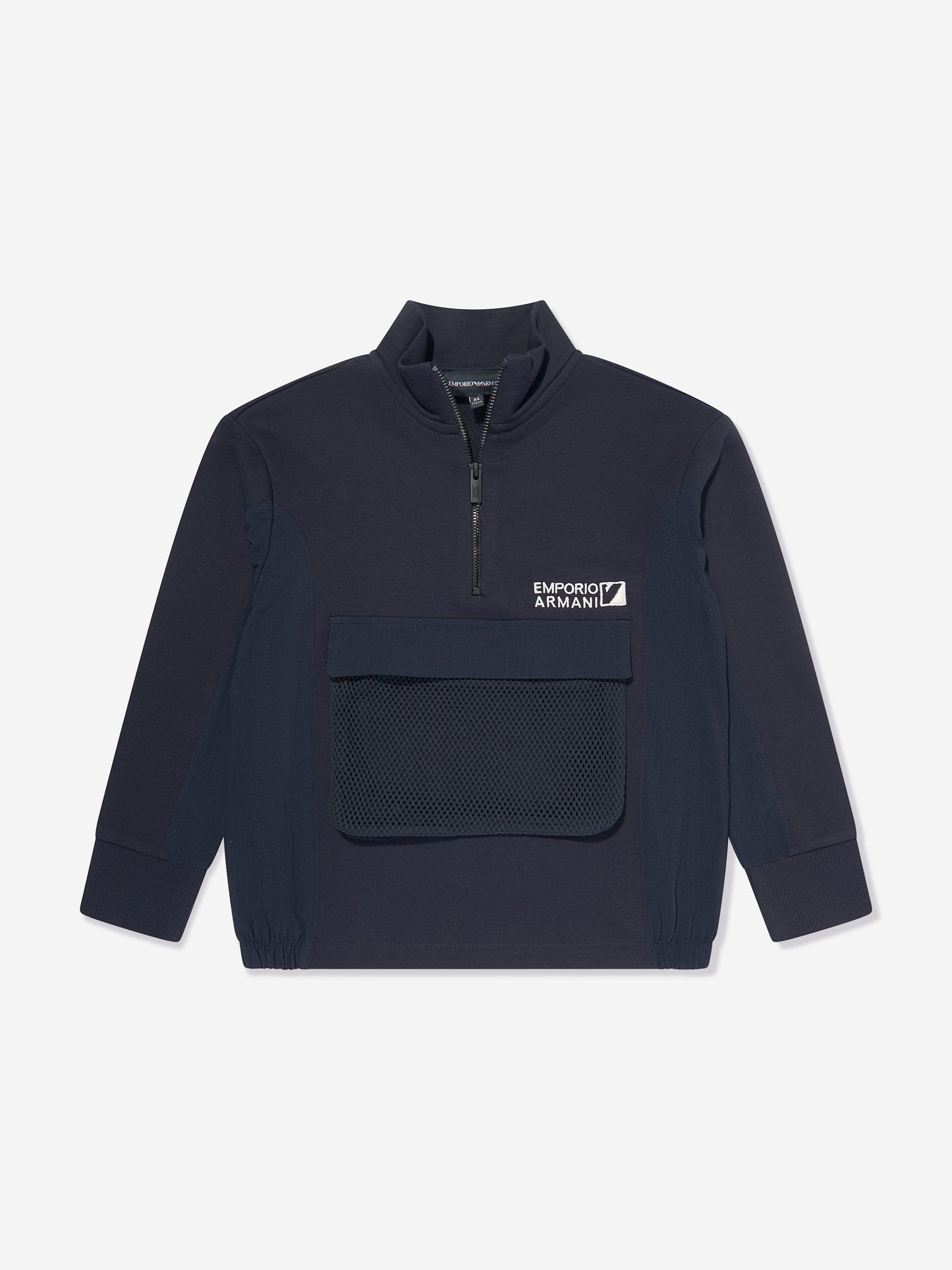 Emporio Armani 男童半拉链运动衫（海军蓝）