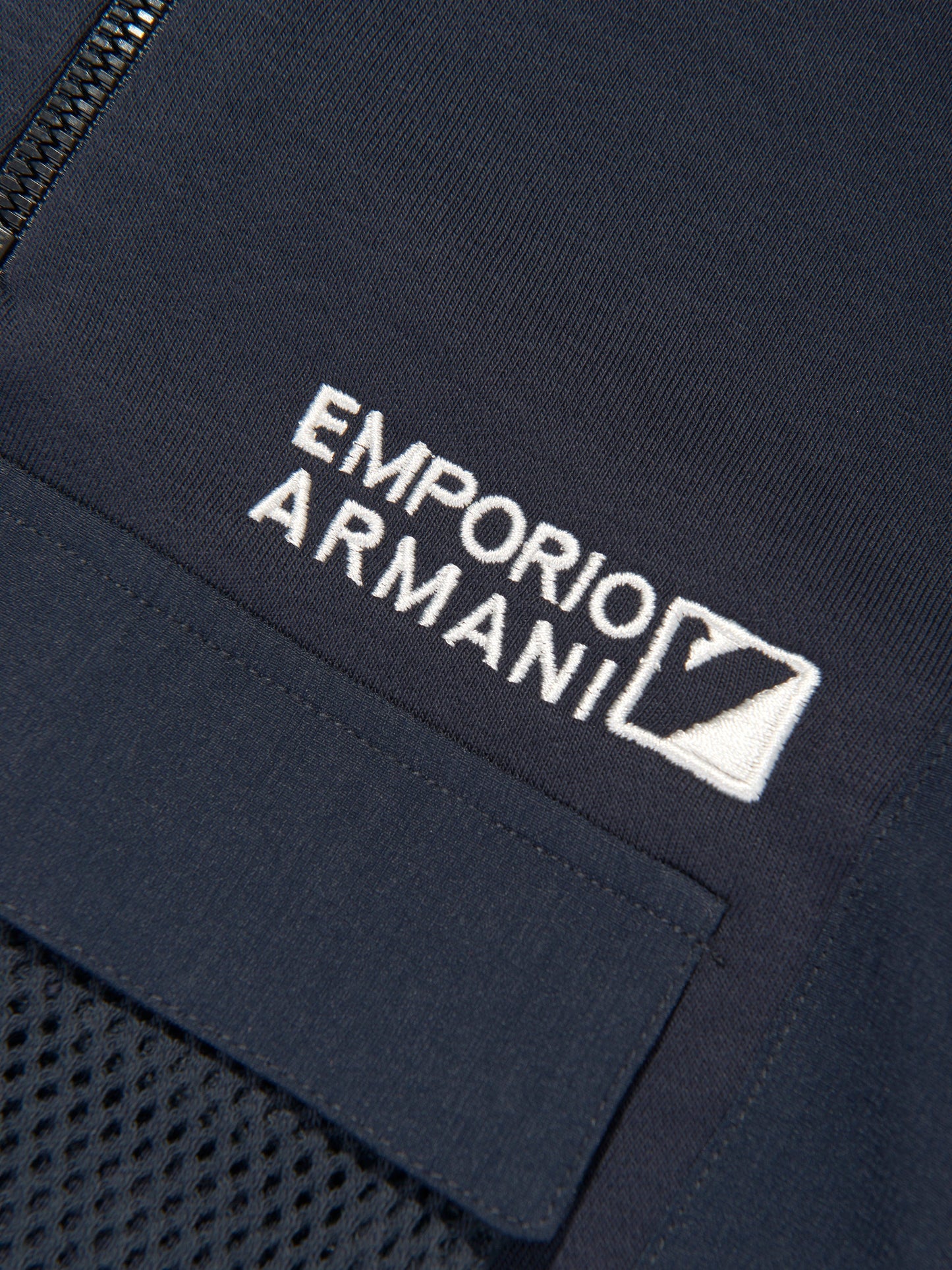 Emporio Armani 男童半拉链运动衫（海军蓝）