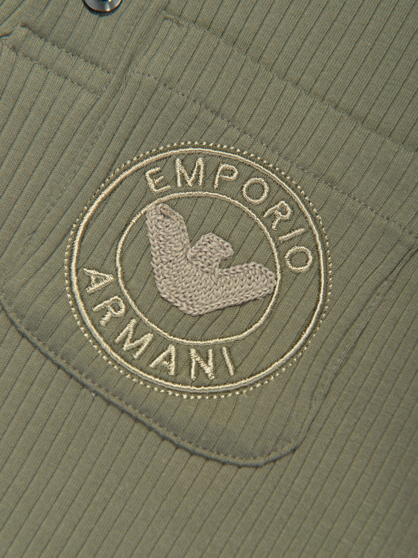 Emporio Armani 男童绿色徽标口袋 Polo 衫