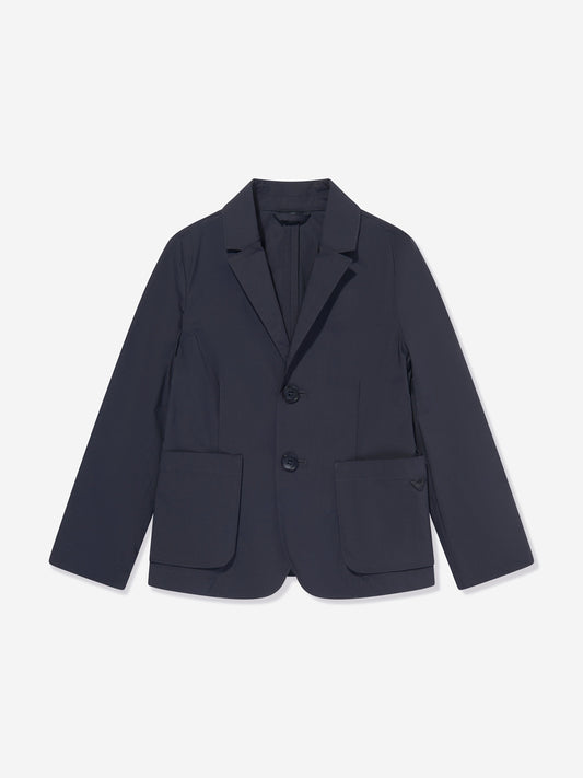 Emporio Armani Boys 海军蓝棉质西装外套