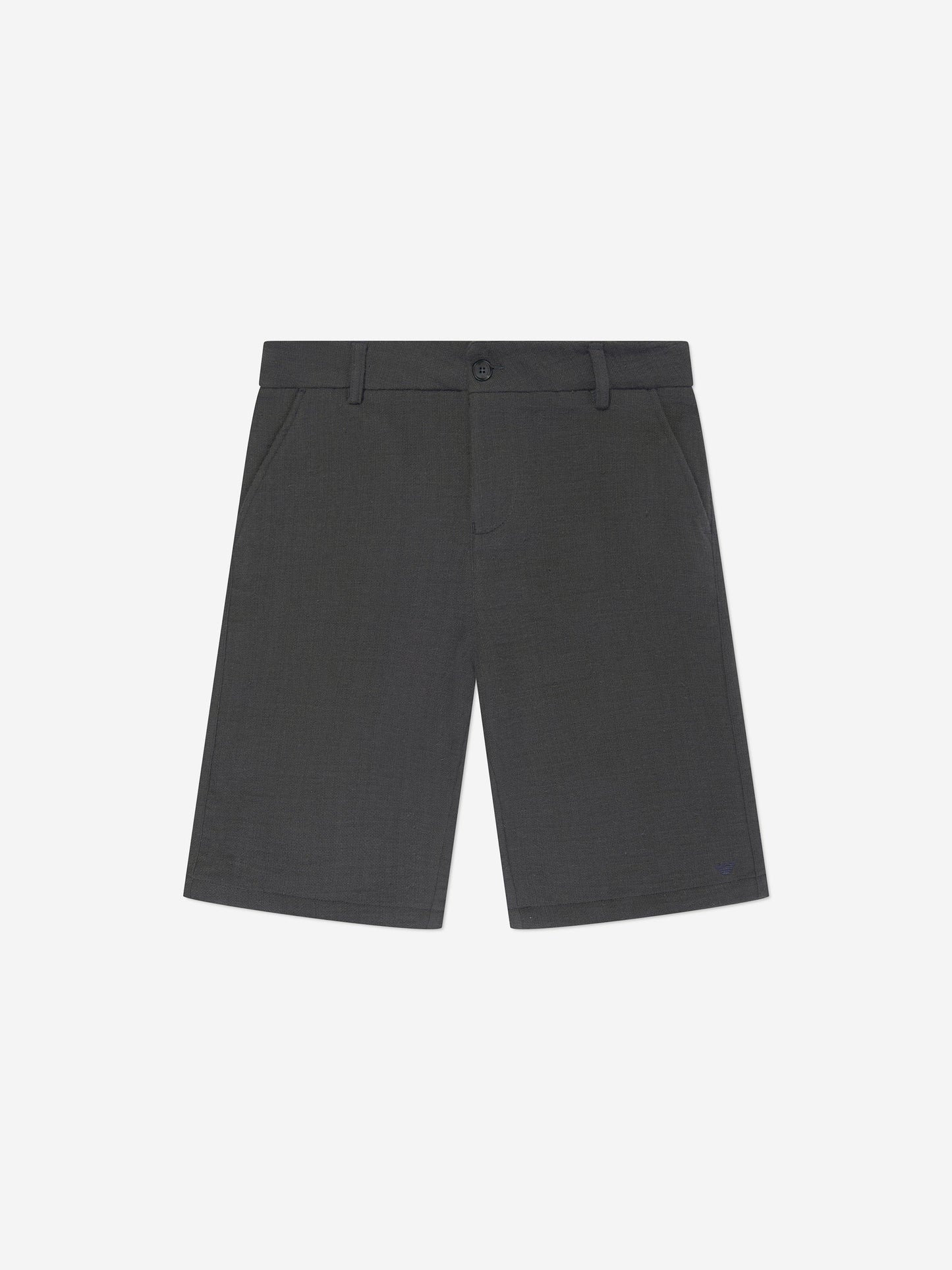 Emporio Armani 男童海军蓝徽标短裤