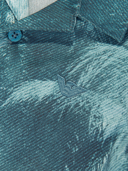 Emporio Armani 男婴棕榈叶衬衫（绿色）