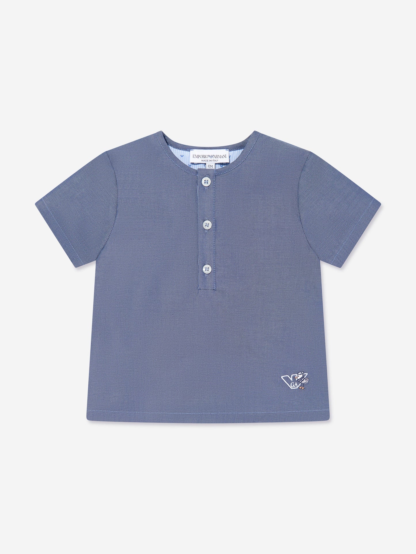 Emporio Armani 男婴蓝色 Chambray 短裤套装