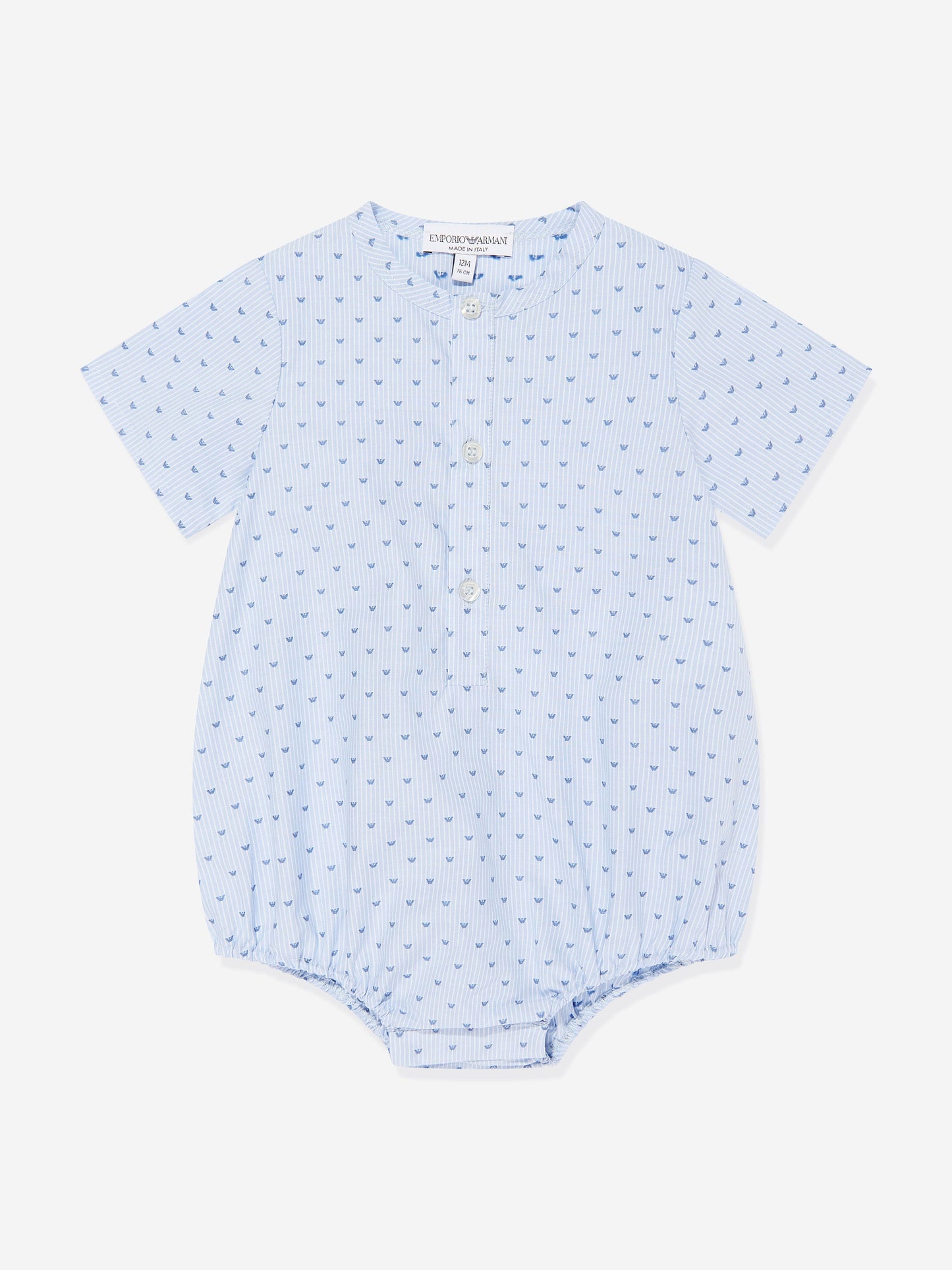 Emporio Armani 男婴蓝色工装连体衣