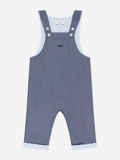 Emporio Armani 男婴蓝色工装连体衣