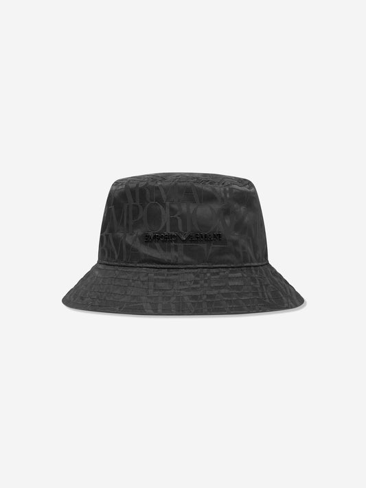 Emporio Armani Boys 海军蓝徽标渔夫帽