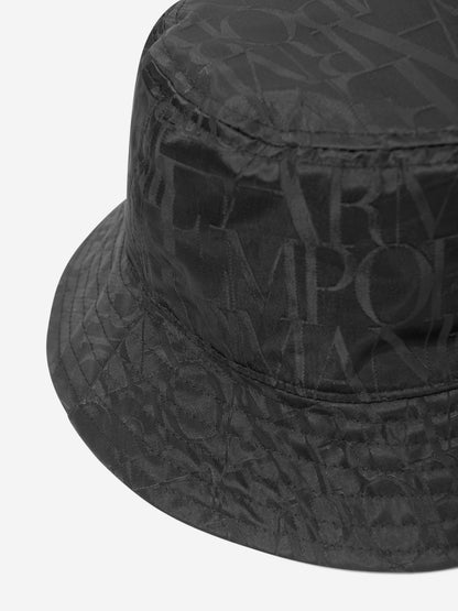 Emporio Armani Boys 海军蓝徽标渔夫帽