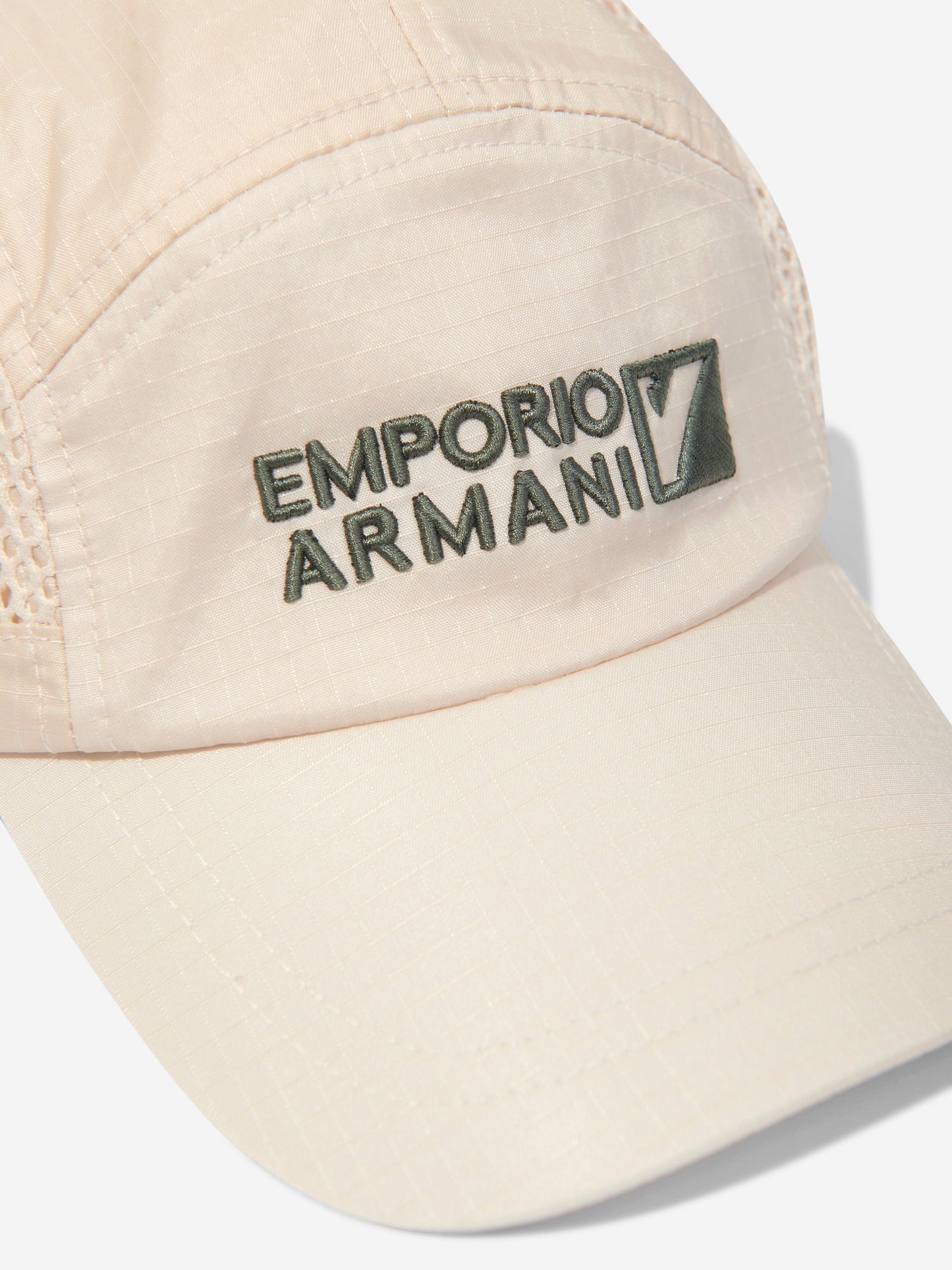 Emporio Armani 男童米色徽标棒球帽