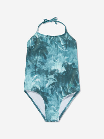 Emporio Armani 女童棕榈叶泳衣（绿色）