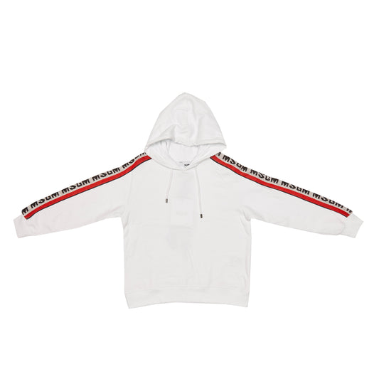 Boys & Girls White Logo Cotton Sweatshirt