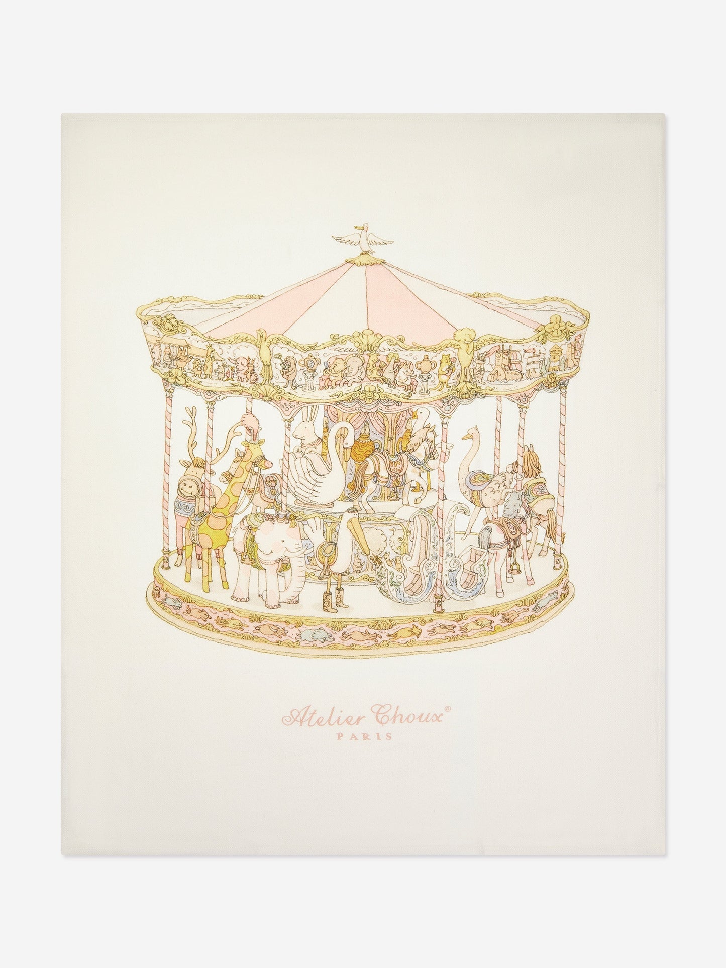 Atelier Choux 女婴旋转木马羊绒毯