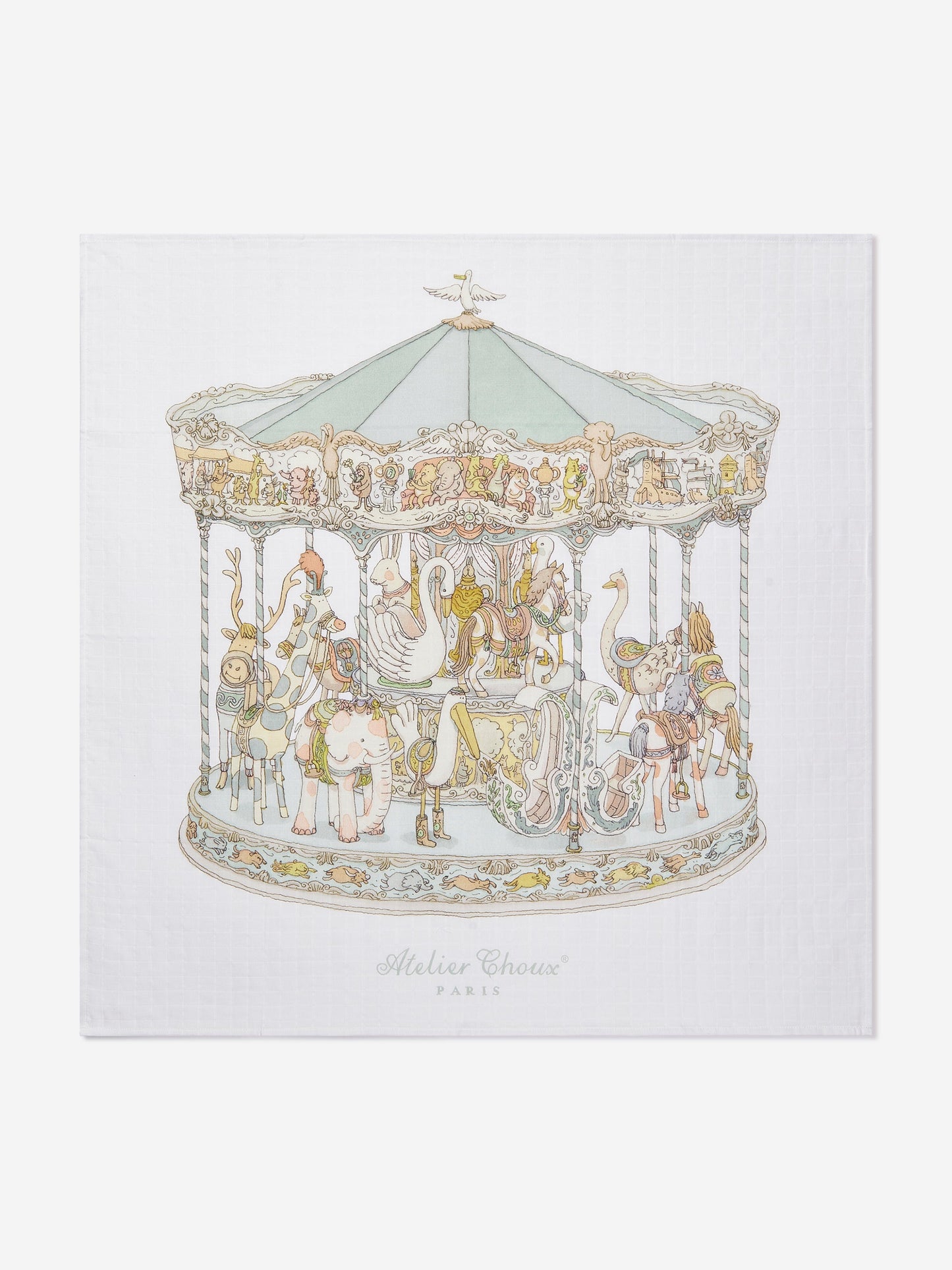 Atelier Choux 婴儿旋转木马襁褓 白色