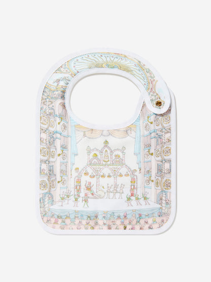 Atelier Choux Baby Opera Swaddle and Satin Bib Set in Blue