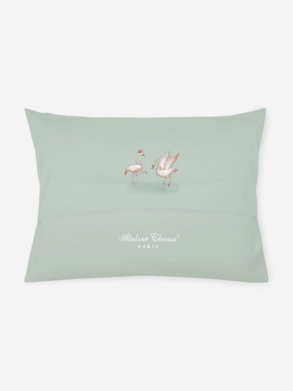 Atelier Choux Baby Tapestry Satin Pillow Cover in Green (40 cm x 30 cm)