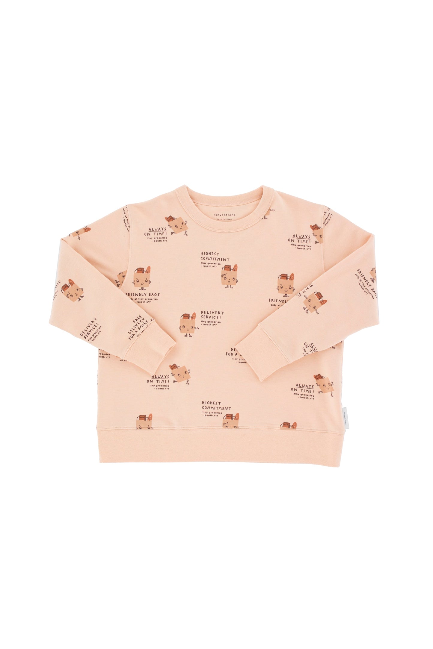 Girls Dark Nude Cotton Sweatshirt