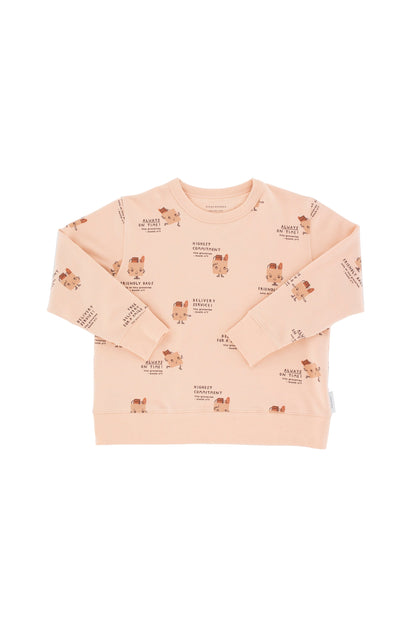 Girls Dark Nude Cotton Sweatshirt