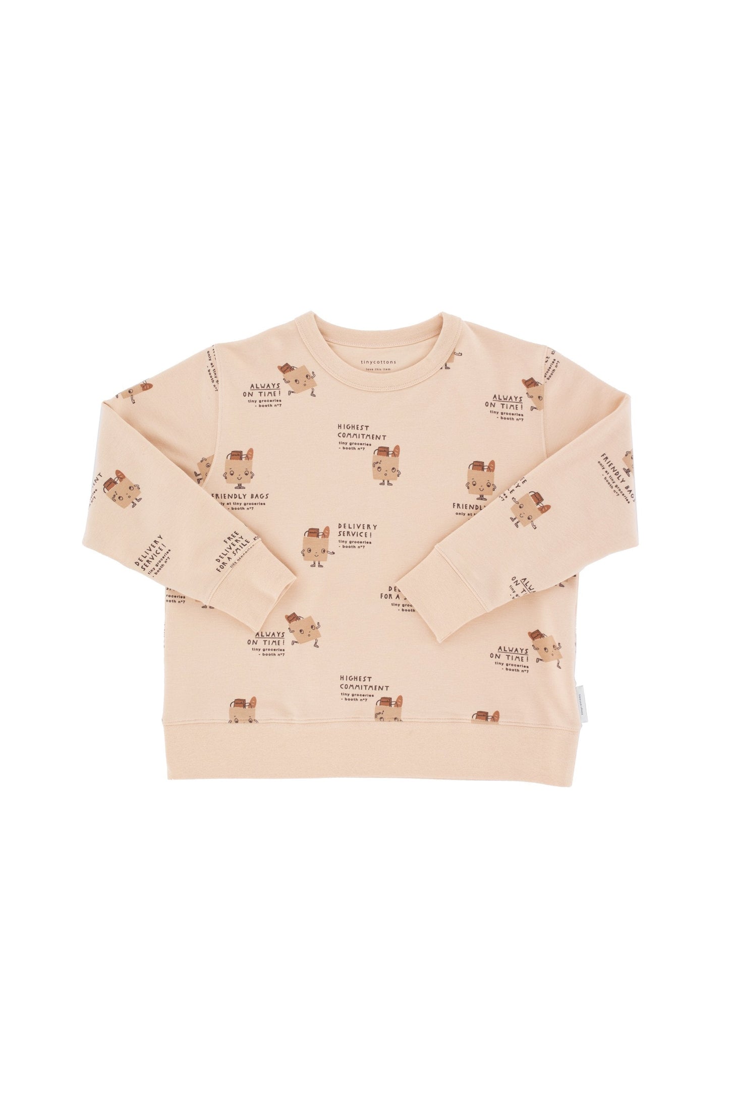 Girls Dark Nude Cotton Sweatshirt