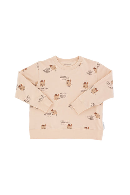 Girls Dark Nude Cotton Sweatshirt